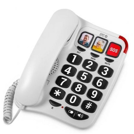 Teléfono SPC Confort Numbers 2/ Blanco | APLIUM