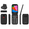 Teléfono Móvil Qubo X-340CB 4G para Personas Mayores/ Negro | APLIUM