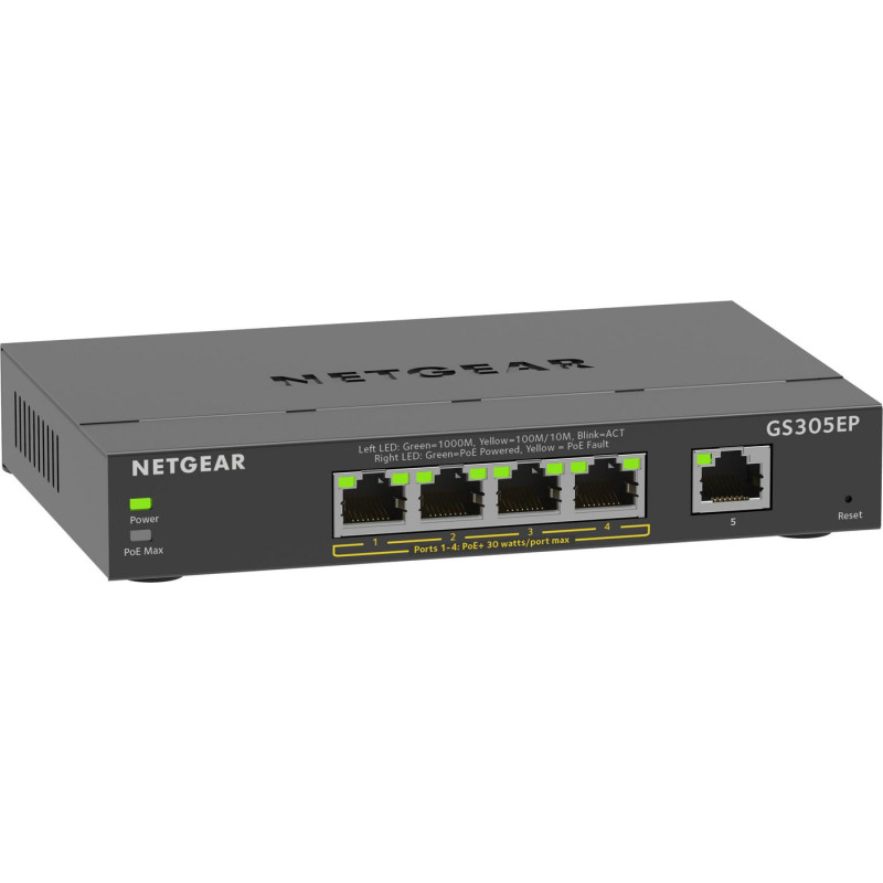 5PT GE Plus Switch W/POE+