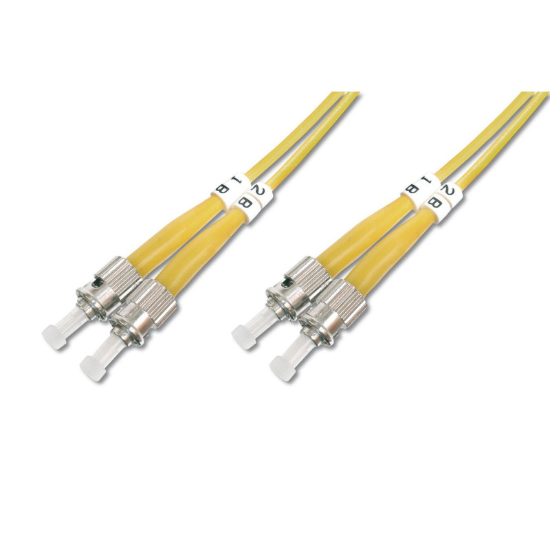 FO patch cord, duplex, ST to
