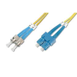 FO patch cord, duplex, ST to