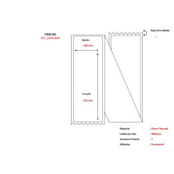 Post label 105 x 251mm