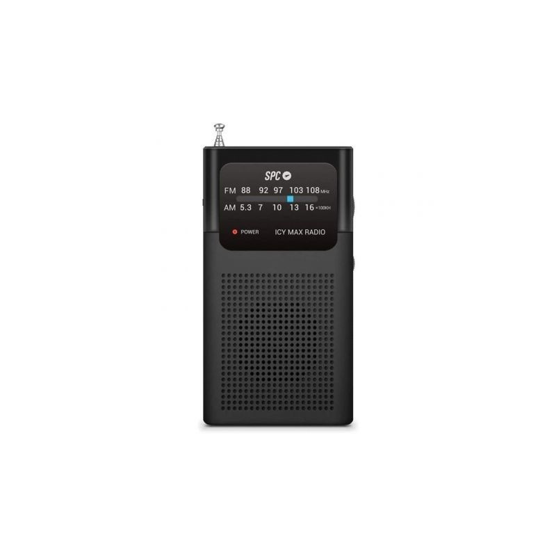 Radio Portátil SPC ICY Max/ a Pilas/ Negra | APLIUM