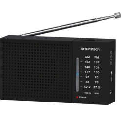 Radio Portátil Sunstech RPS412/ a Pilas/ Negra | APLIUM