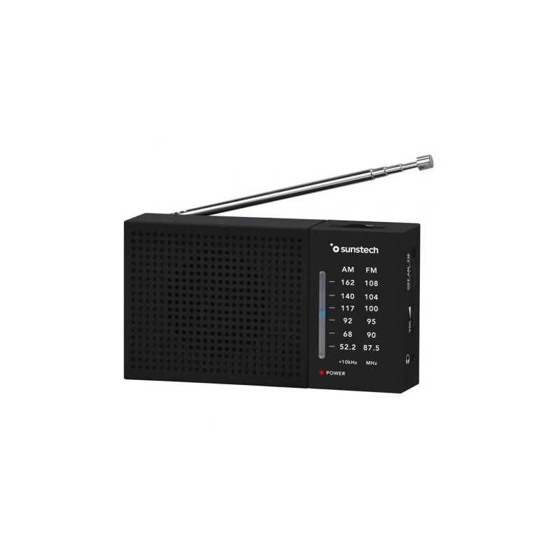Radio Portátil Sunstech RPS412/ a Pilas/ Negra | APLIUM