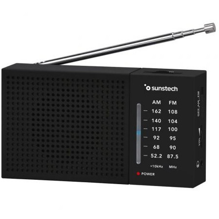 Radio Portátil Sunstech RPS412/ a Pilas/ Negra | APLIUM