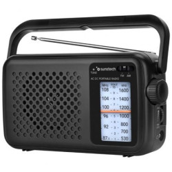 Radio Portátil Sunstech RPS760/ con Cable/ a Pilas/ Negra | APLIUM