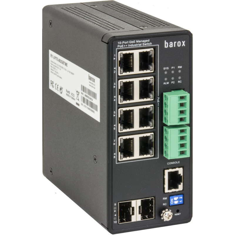 Switch for DIN rail, 1GBit/s,