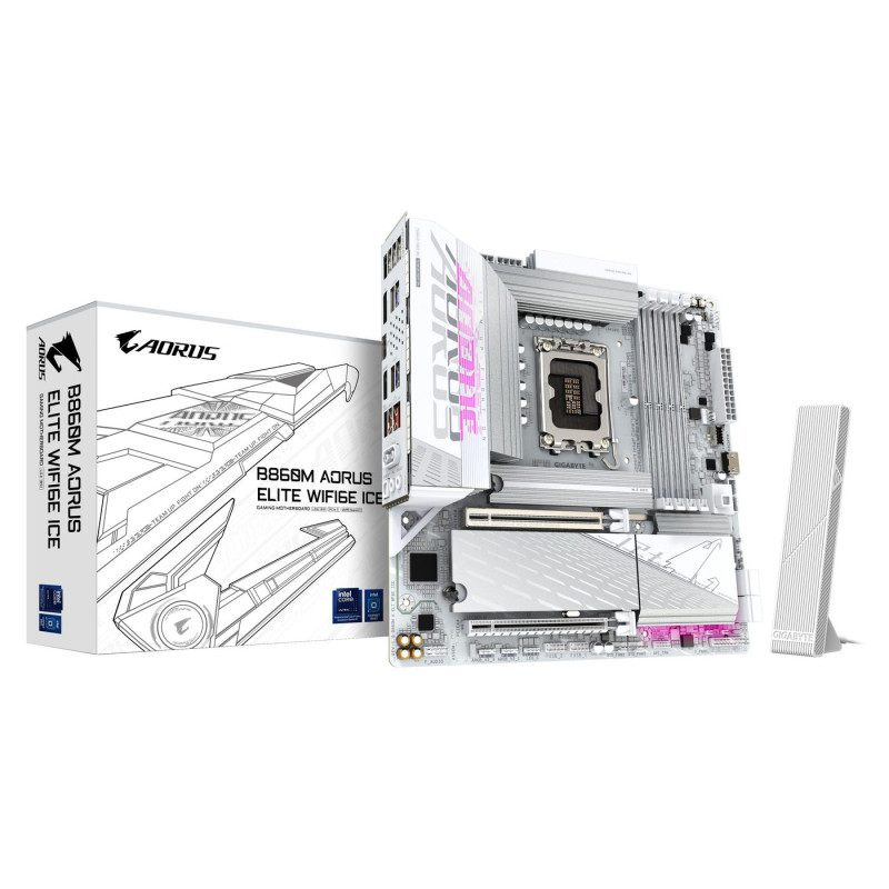 GIGABYTE B860M AORUS ELITE WF6E ICE Placa base - CPUs Intel | APLIUM
