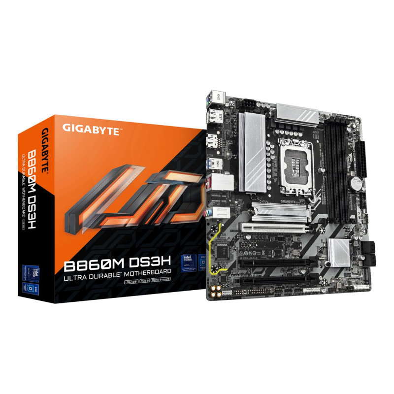 Placa Base Gigabyte B860M DS3H Socket 1851/ DDR5/ PCIe 5.0/ Micro ATX