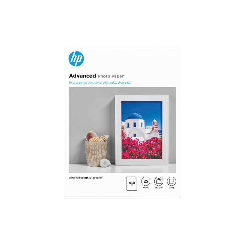 HP Photo Paper/Adv Glossy 13x18 bdl 25sh