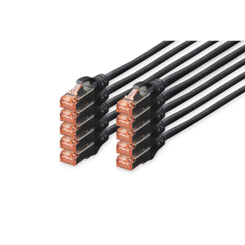 Digitus DK-1644-0025-BL-10 cable de red Negro Cat6 S/FTP (S- | APLIUM
