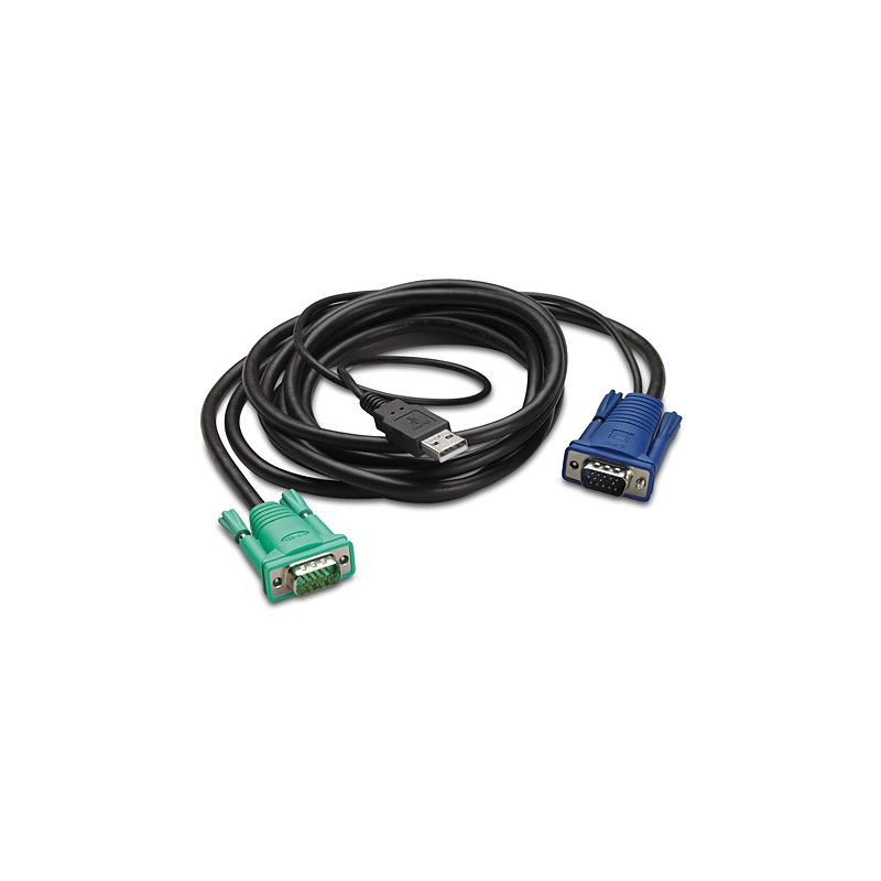 Integrated LCD KVM USB cable/12ft - 3m