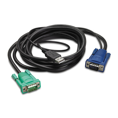 Integrated LCD KVM USB cable/12ft - 3m