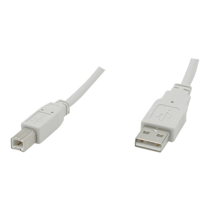 C2G 16.4ft USB to USB B Cable - USB A to USB B - USB 2.0 - White - M/M