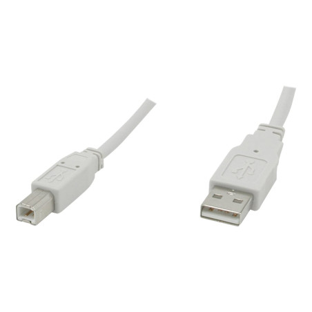 C2G 16.4ft USB to USB B Cable - USB A to USB B - USB 2.0 - White - M/M