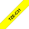 Tape/12mm black on neon yellow f P-Touch