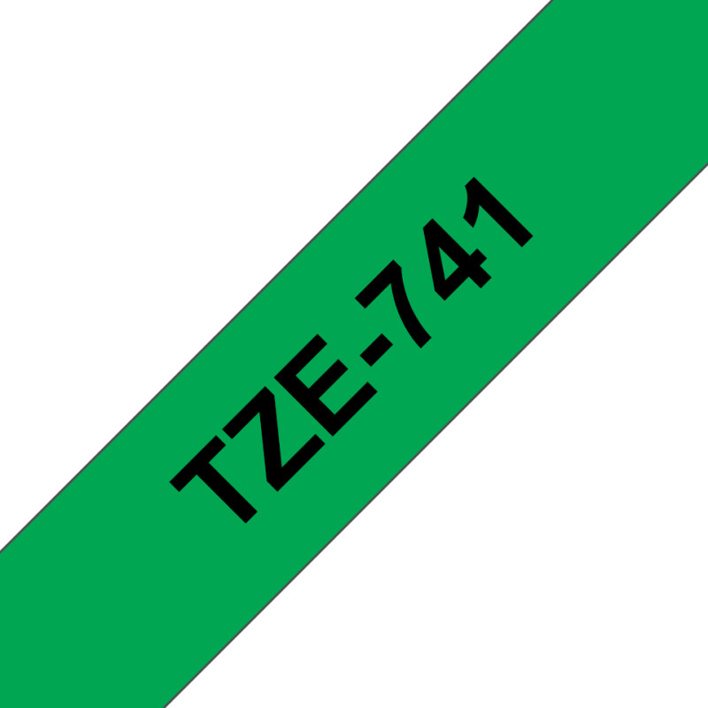 Tape/18mm black on green f P-Touch TZE