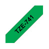 Tape/18mm black on green f P-Touch TZE