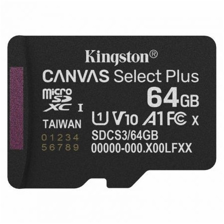 Tarjeta de Memoria Kingston CANVAS Select Plus 64GB microSD | APLIUM