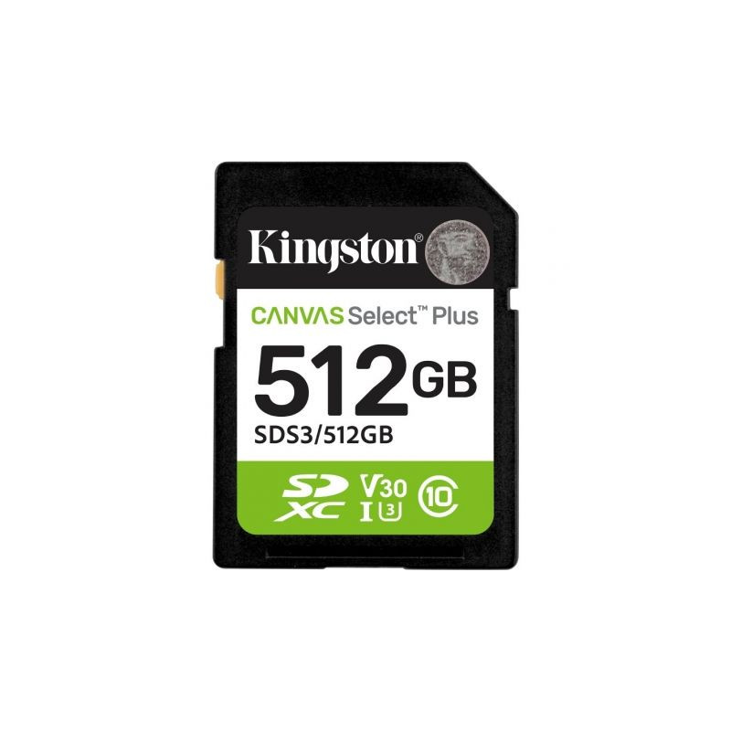 Tarjeta de Memoria Kingston CANVAS Select Plus 512GB SD XC/ | APLIUM