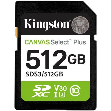 Tarjeta de Memoria Kingston CANVAS Select Plus 512GB SD XC/ | APLIUM