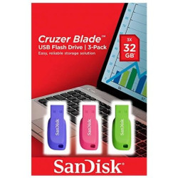 Pendrives 32GB SanDisk Cruzer Blade/ USB 2.0/ Pack 3 | APLIUM