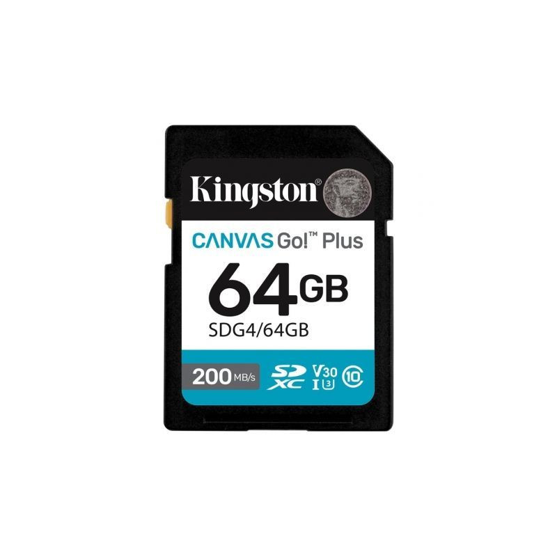 Tarjeta de Memoria Kingston CANVAS Go! Plus 64GB SD XC/ Clas | APLIUM