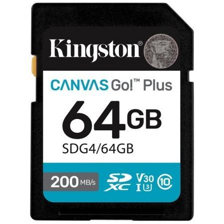 Tarjeta de Memoria Kingston CANVAS Go! Plus 64GB SD XC/ Clas | APLIUM