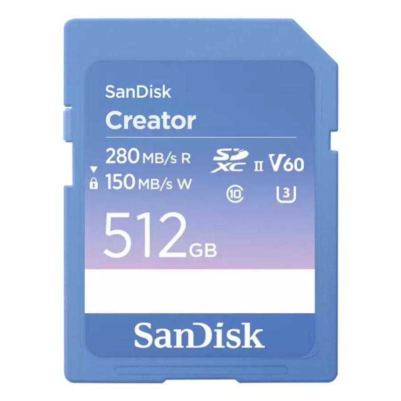 Tarjeta Sandisk Creator SD UHS-II​ 512GB | APLIUM