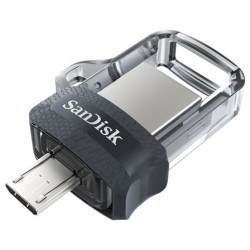Sandisk Ultra Dual Drive M3.0 128GB GREY/SILVER 130 MB/S | APLIUM