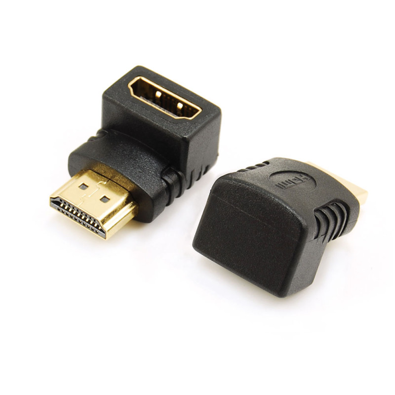 Conector en ángulo de 90° HDMI hembra a HDMI macho