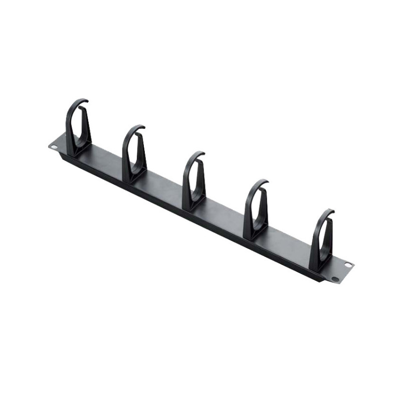 Panel de administración de cableado con 5 anillos de plástico