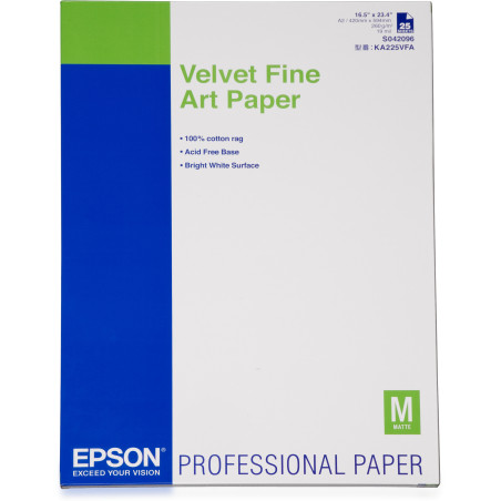 Paper/Velvet FineArt A2 260gm2 25sh