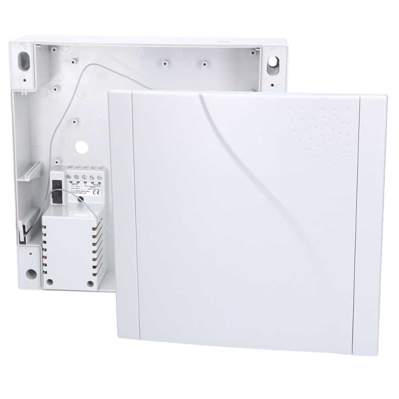 Caja de plástico con accesorios y transformador para montar | APLIUM