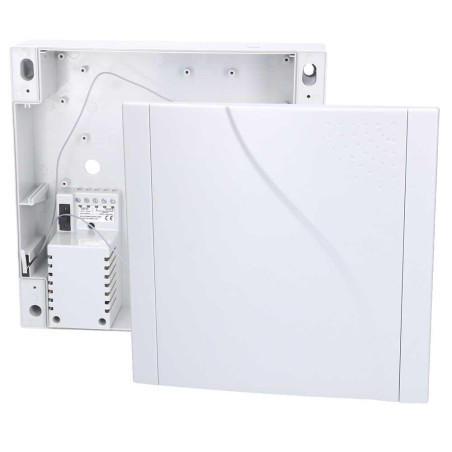 Caja de plástico con accesorios y transformador para montar | APLIUM