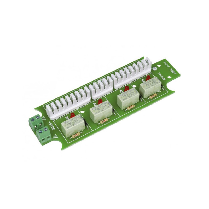 Bloque con 4 relés 12V CC