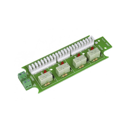 Bloque con 4 relés 12V CC