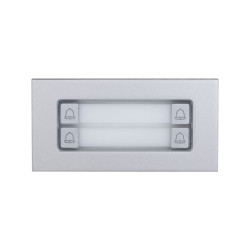 Módulo pulsador de 4 botones con carcasa de aluminio, IP65 e IK07