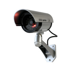 Cámara simulada de exterior con LED intermitente