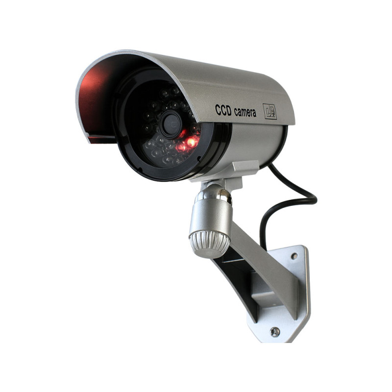 Cámara simulada de exterior con LED intermitente