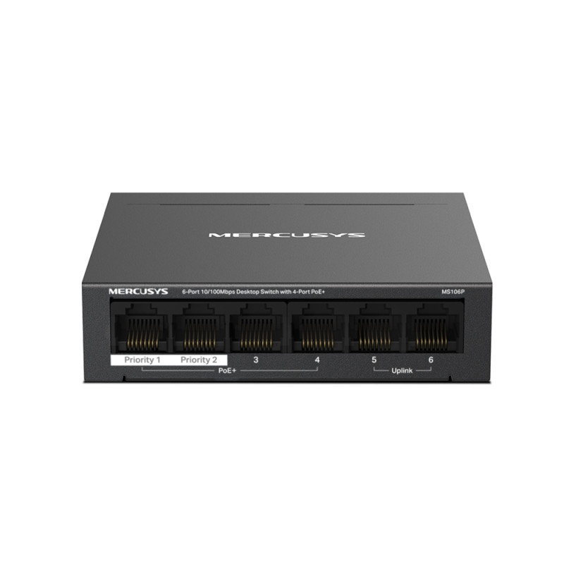 Switch no gestionable Fast Ethernet PoE Mercusys