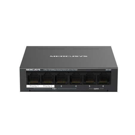 Switch no gestionable Fast Ethernet PoE Mercusys