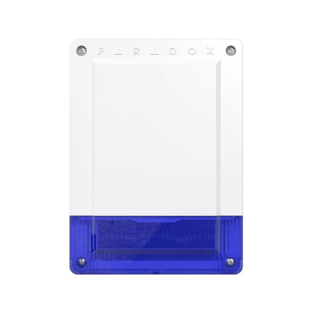 Sirena exterior vía radio Paradox con luz estroboscópica integrada