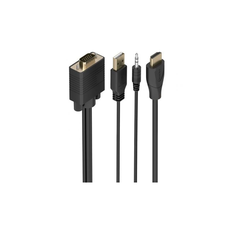 Cable Conversor Aisens A115-1009 SVGA Macho - USB Macho/ Jac | APLIUM