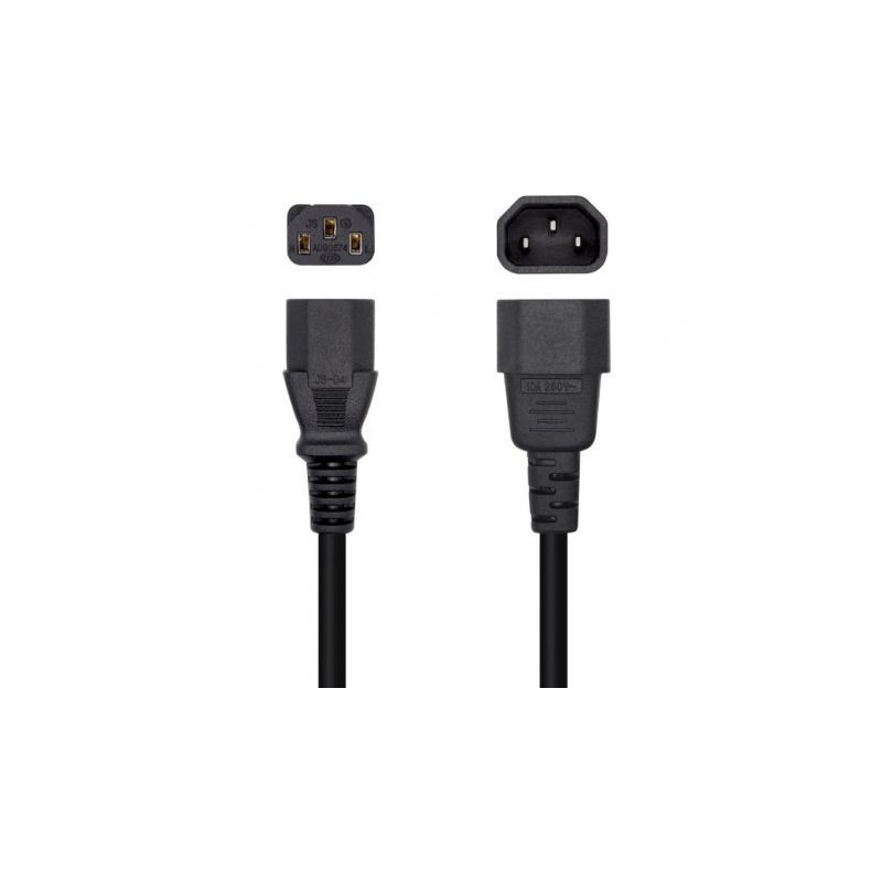 Cable Alimentación Aisens A132-0466/ C13 Hembra - C14 Macho/ | APLIUM