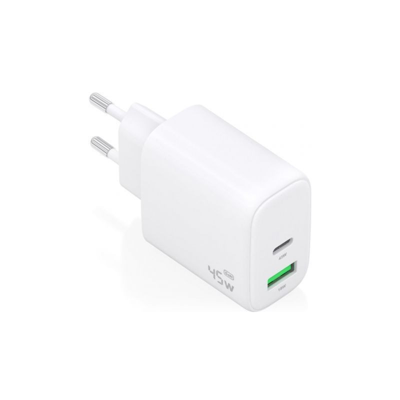 Cargador de Pared GaN Aisens A110-0971/ 1xUSB Tipo-C/ 1xUSB/ | APLIUM