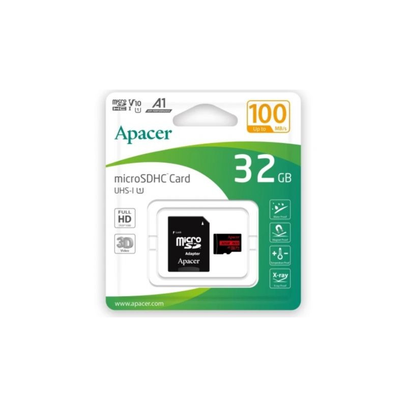 Tarjeta de Memoria Apacer 32GB microSD HC UHS 1 con Adaptado | APLIUM
