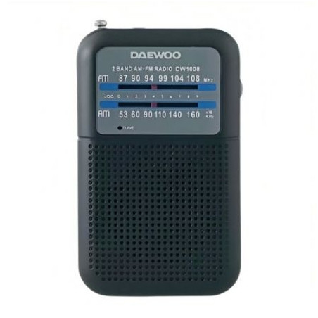 Radio Portátil Daewoo DW1008/ a Pilas/ Negra | APLIUM