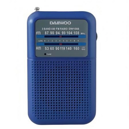 Radio Portátil Daewoo DW1008/ a Pilas/ Azul | APLIUM